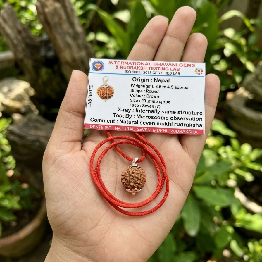 7 Mukhi Nepali Rudraksha-Premium Quality & Lab Certified
