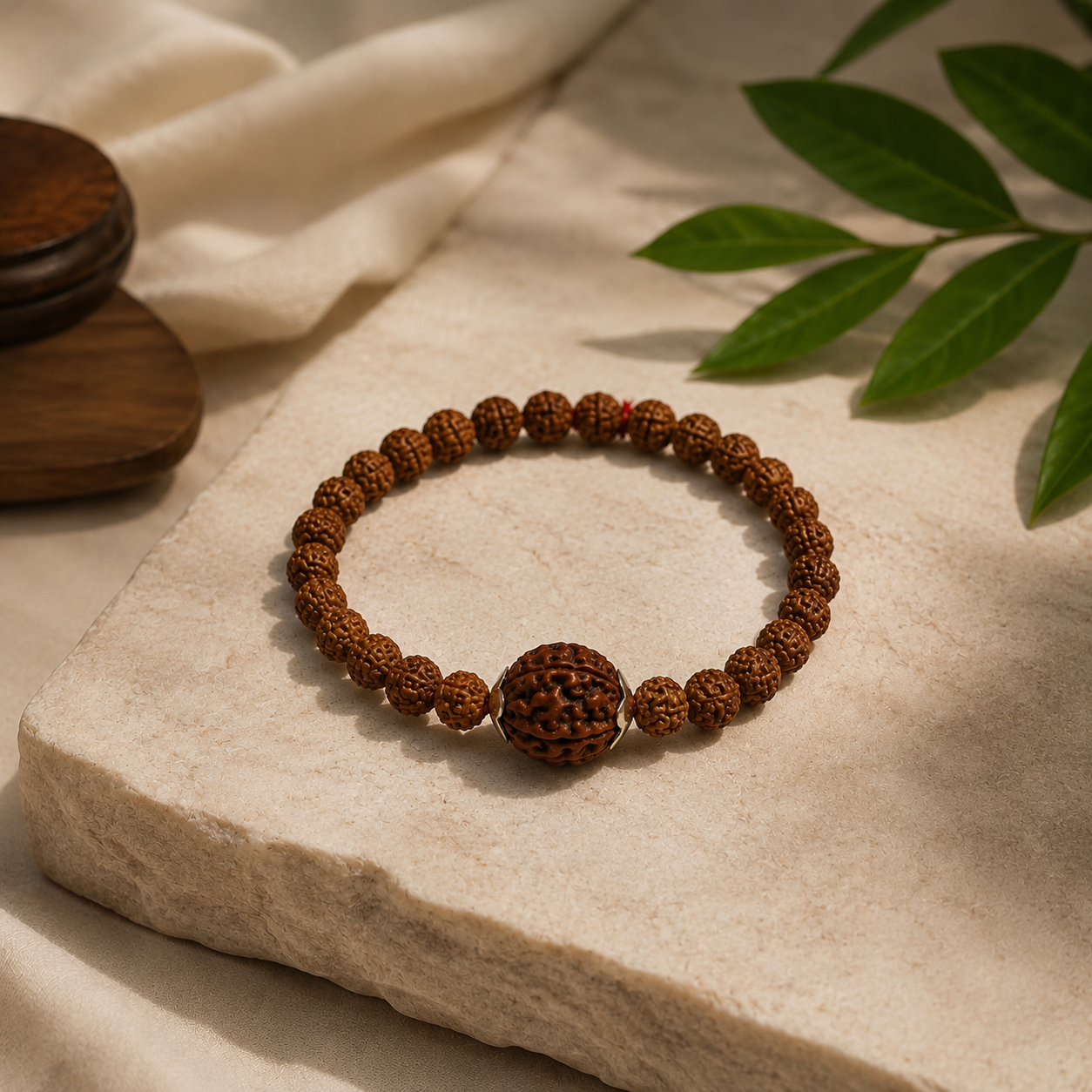 Original 5 Mukhi Nepali Rudraksha Bracelet with Indonesian Beads | Natural & Lab Tested